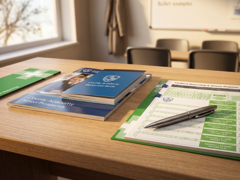 School registers and printed forms