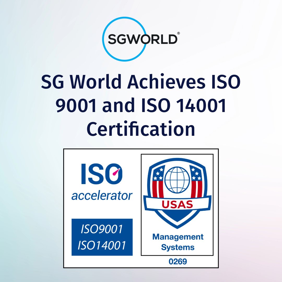 SG World Achieves ISO 9001 and ISO 14001 Certification